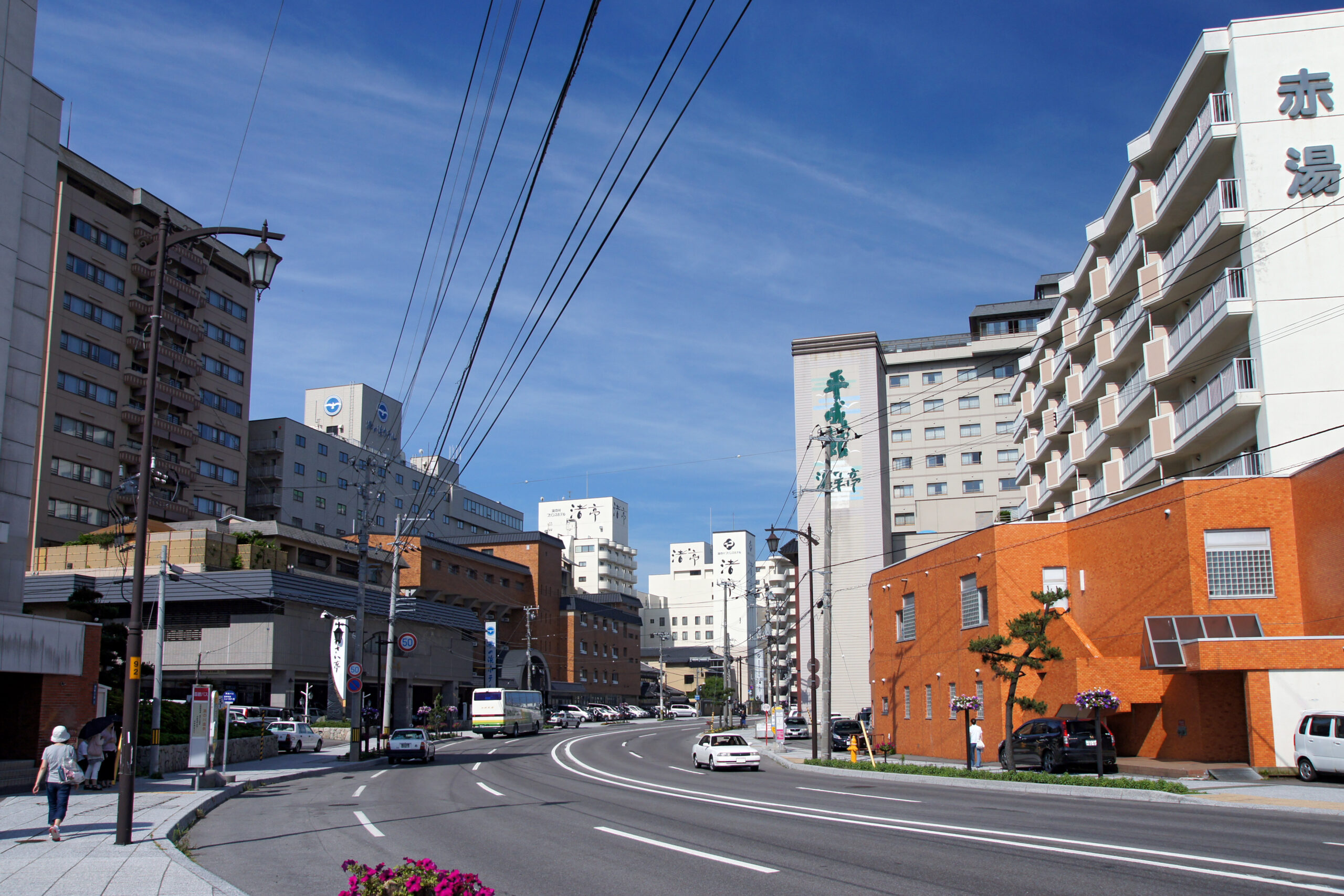函館湯之川溫泉海濱景色