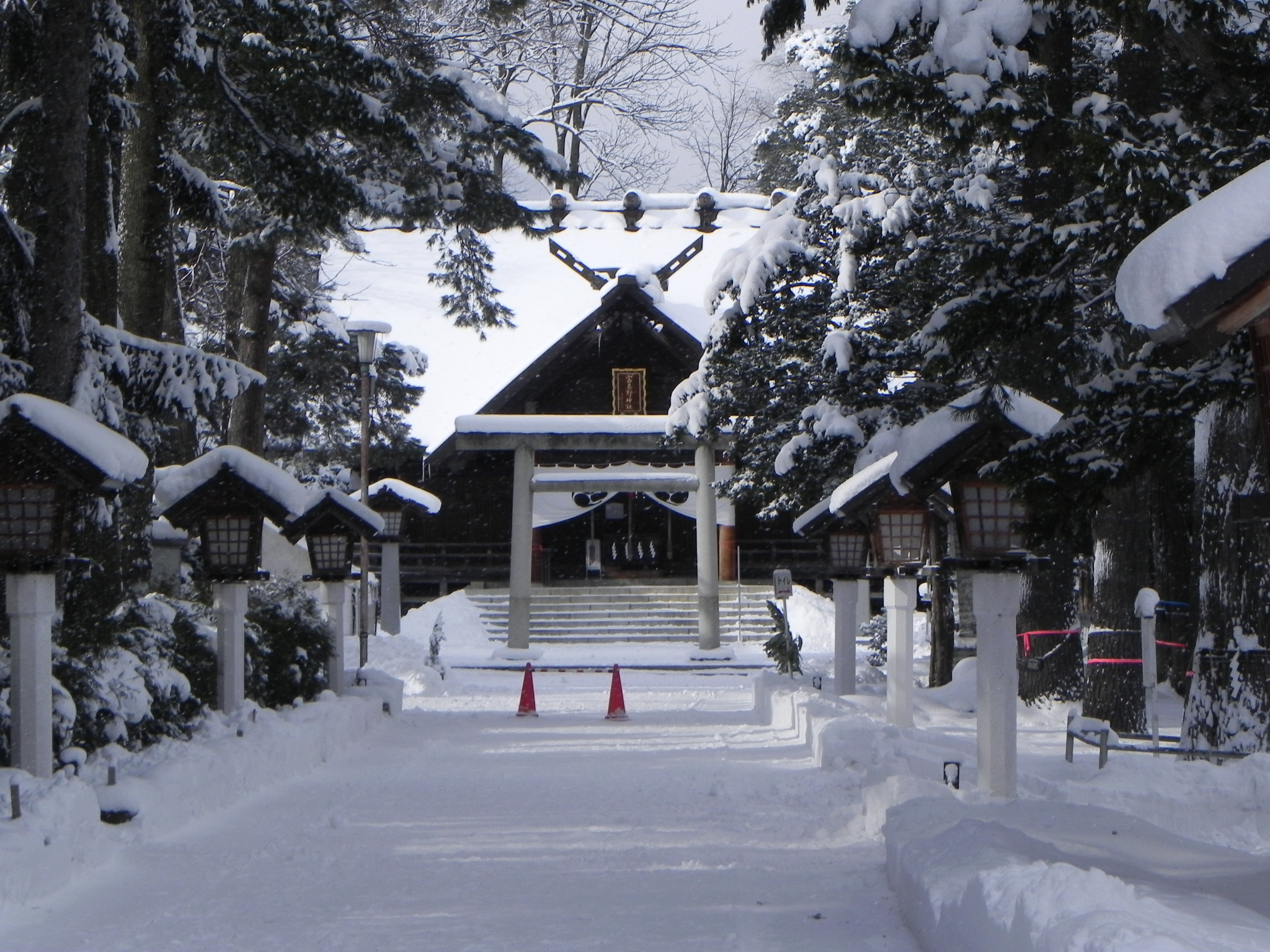富良野神社・冬景