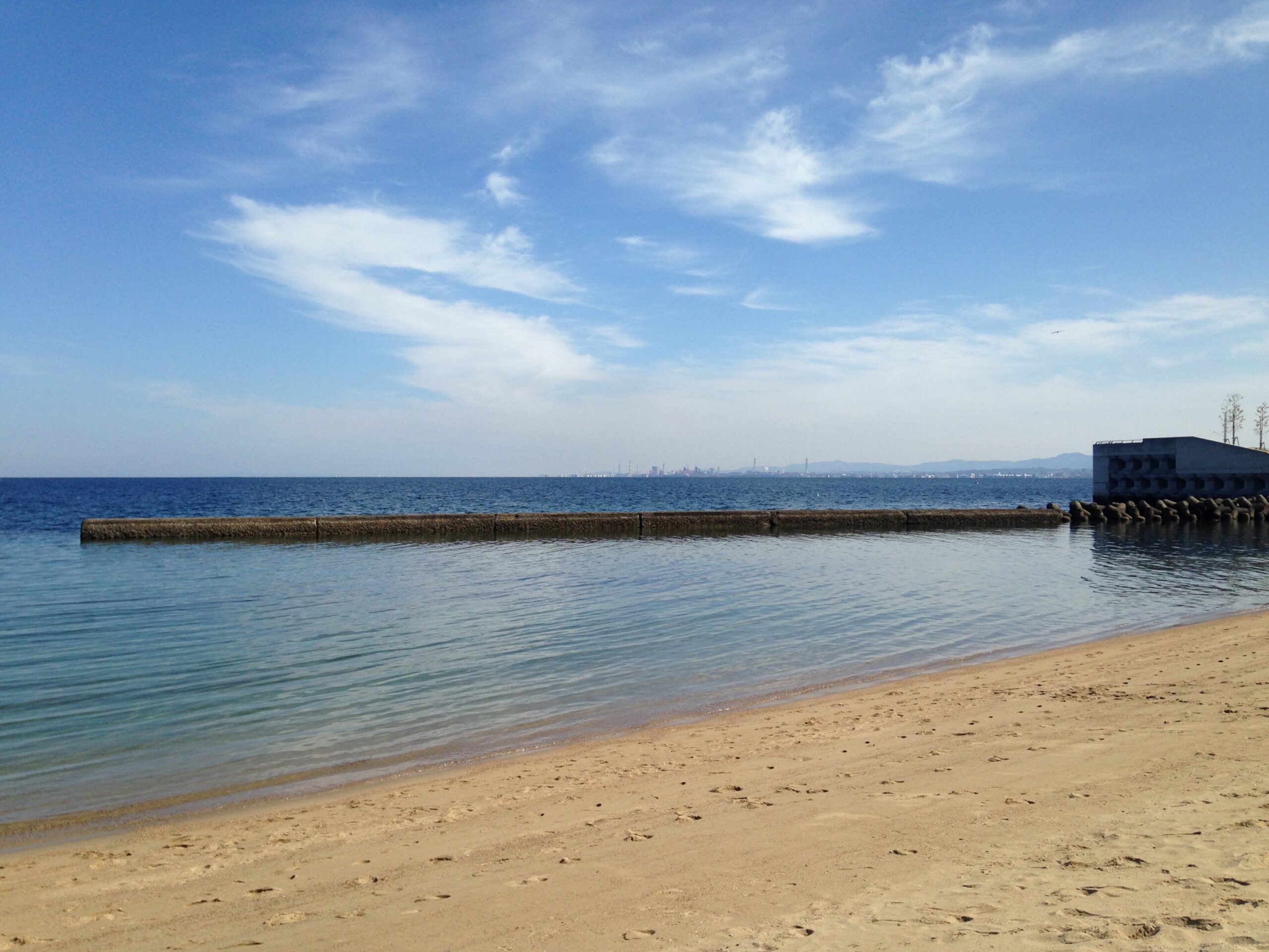 從溫泉海灘眺望別府灣