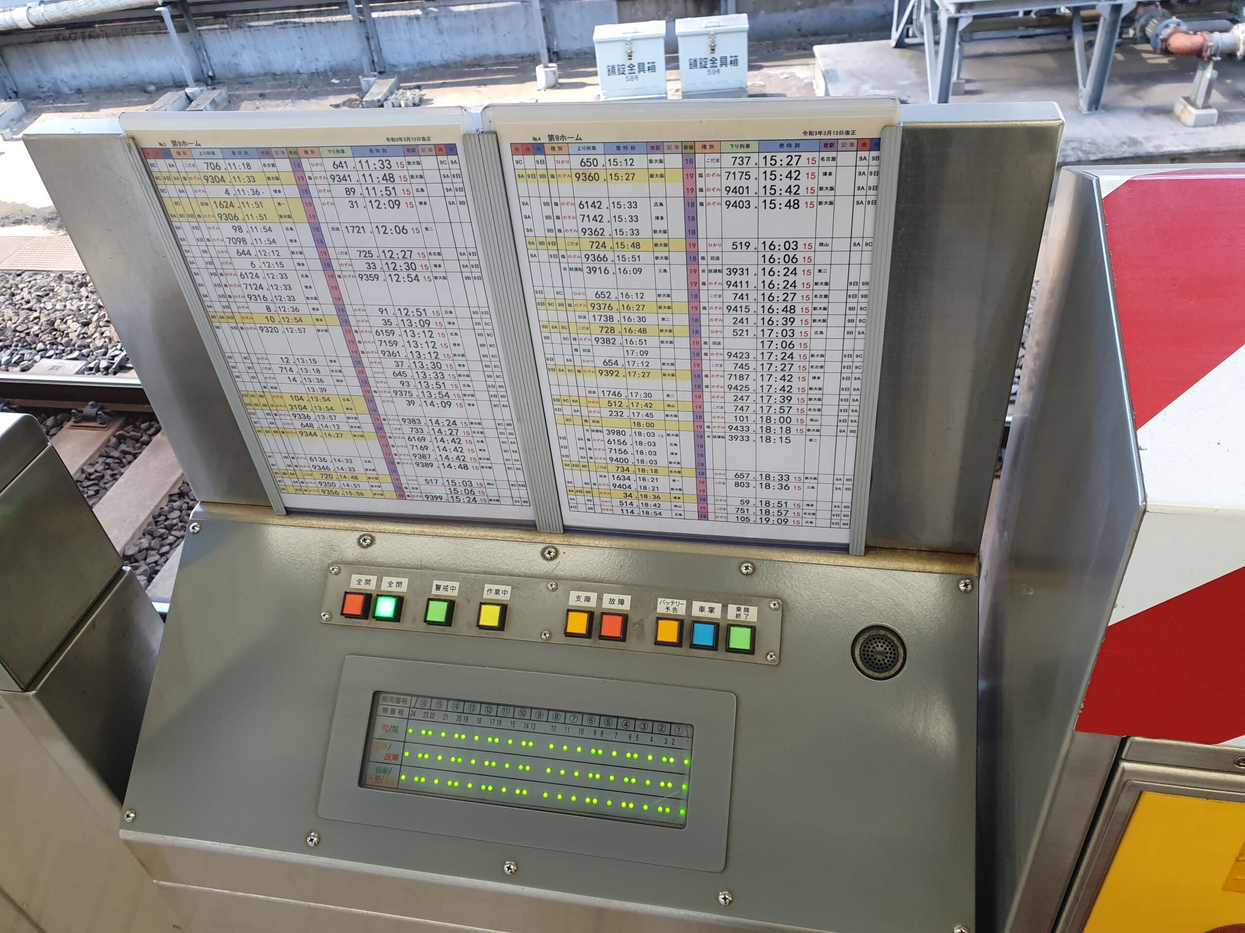 東京站的新幹線月台