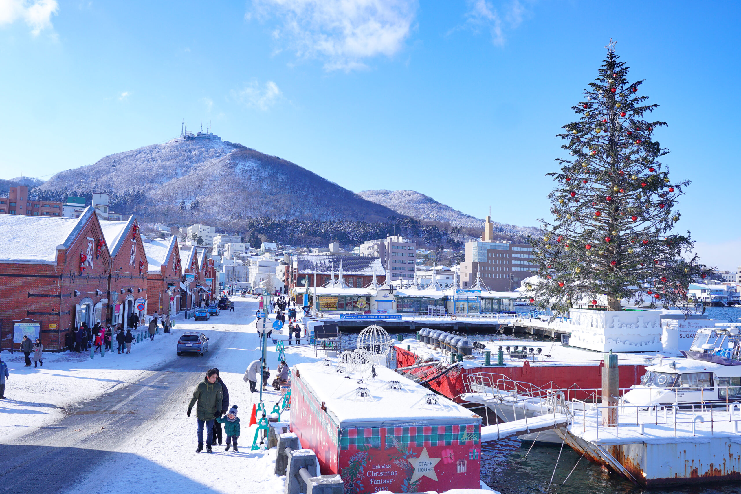 聖誕節時的函館港灣