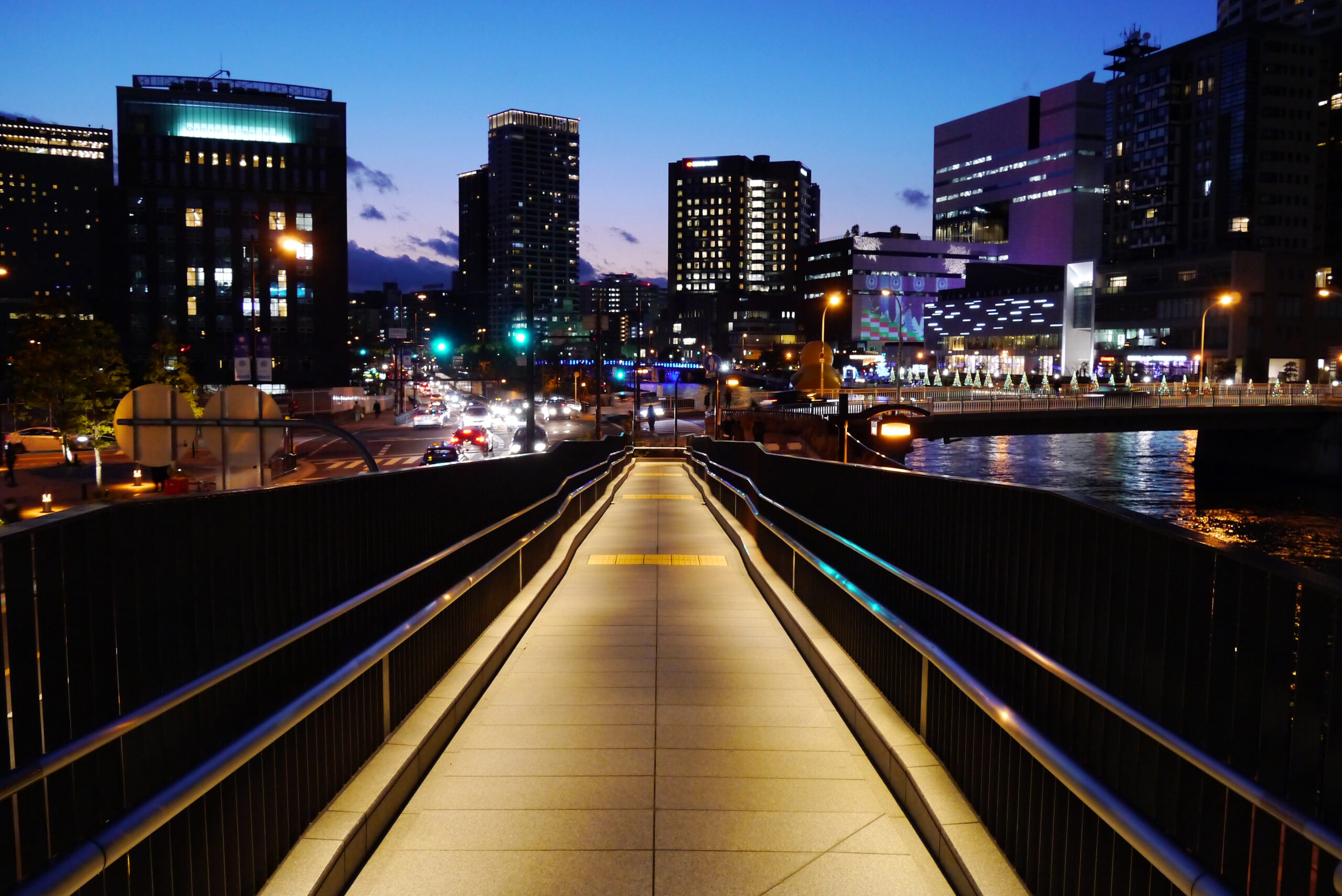 大阪道頓堀河中之島景色