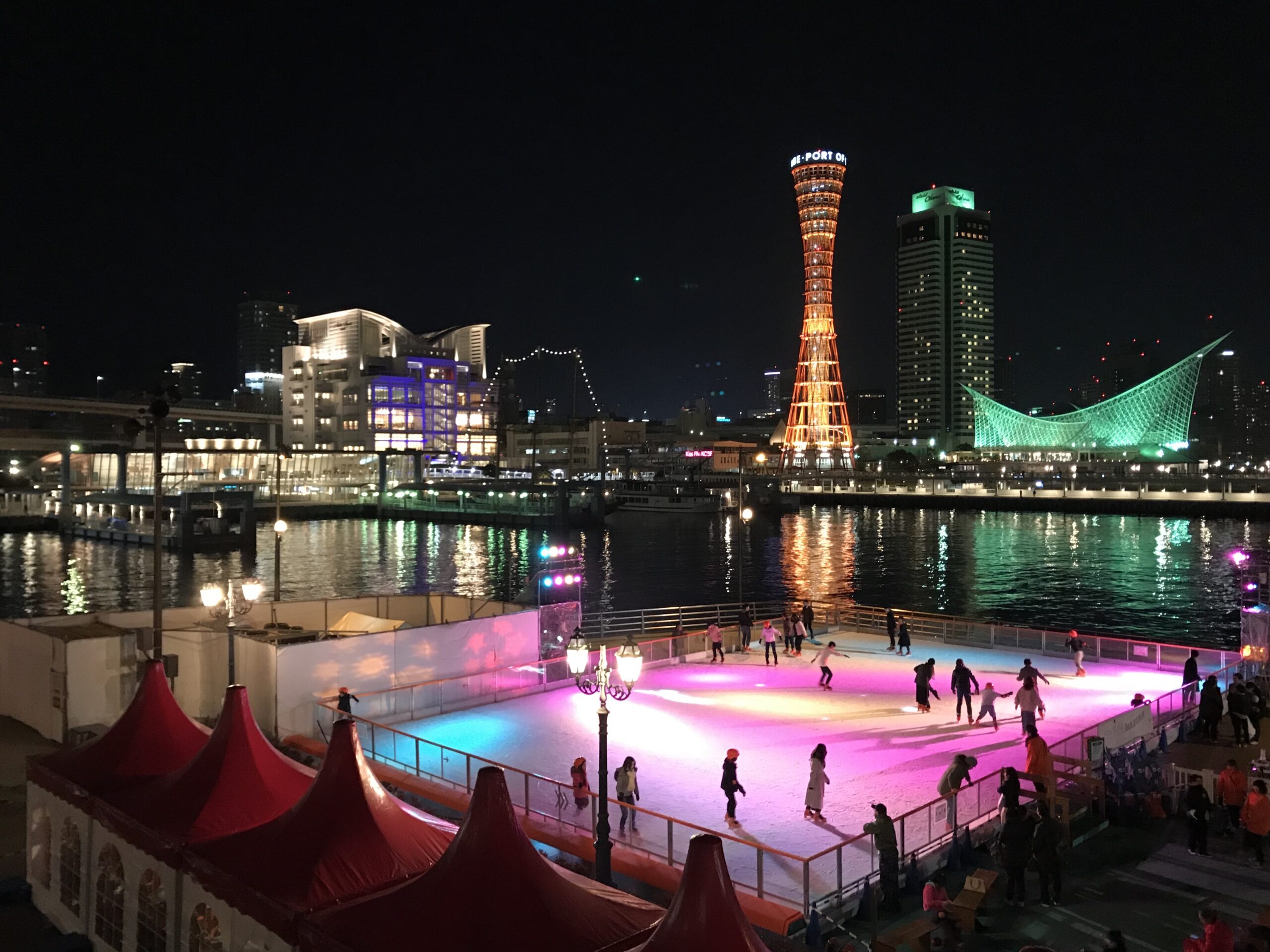 2019年神戶港塔與港灣夜景