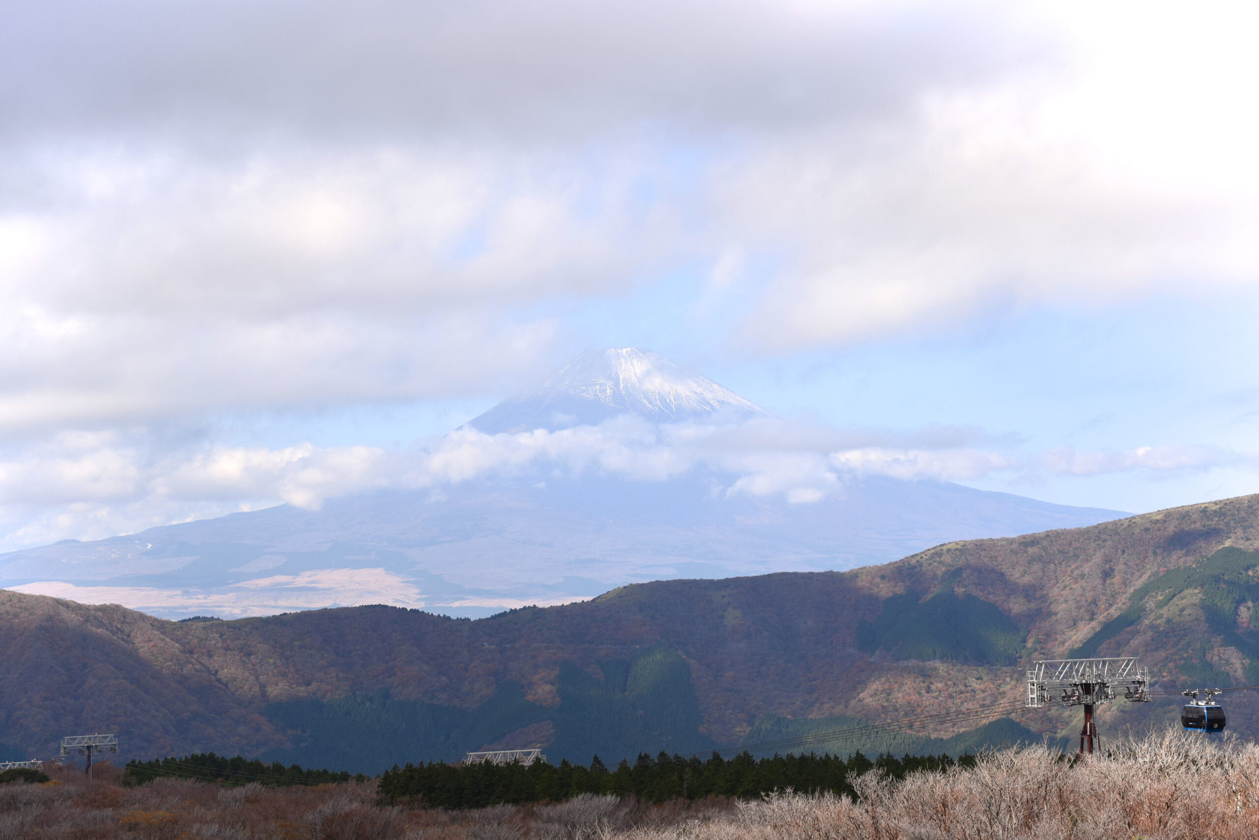 從大涌谷眺望富士山