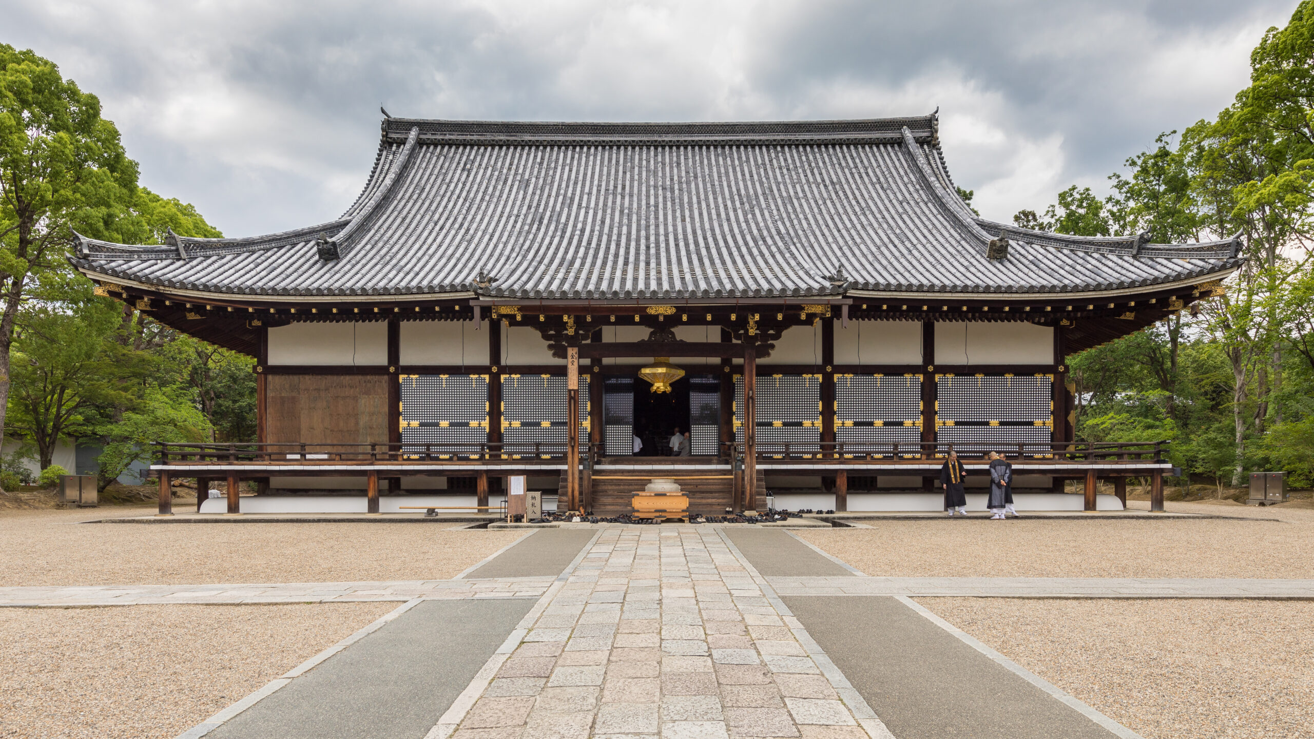 京都宇治區仁和寺金堂前景，日本