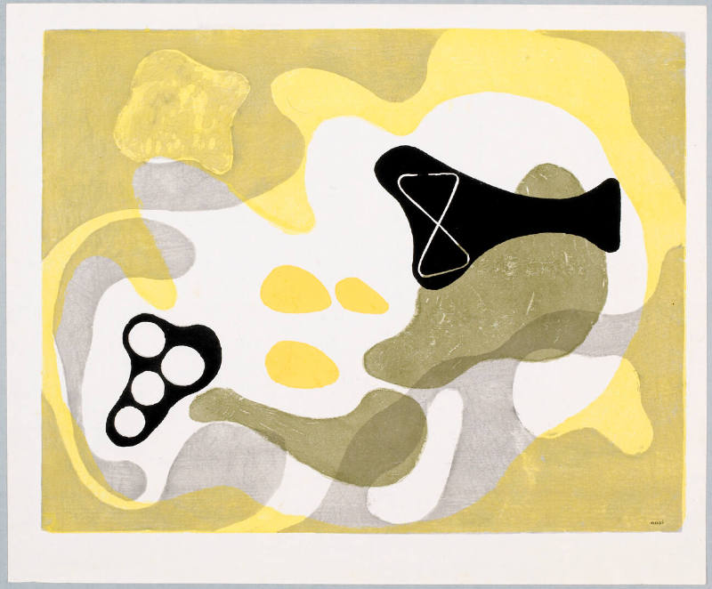 第七首詩：五月風景，木版畫