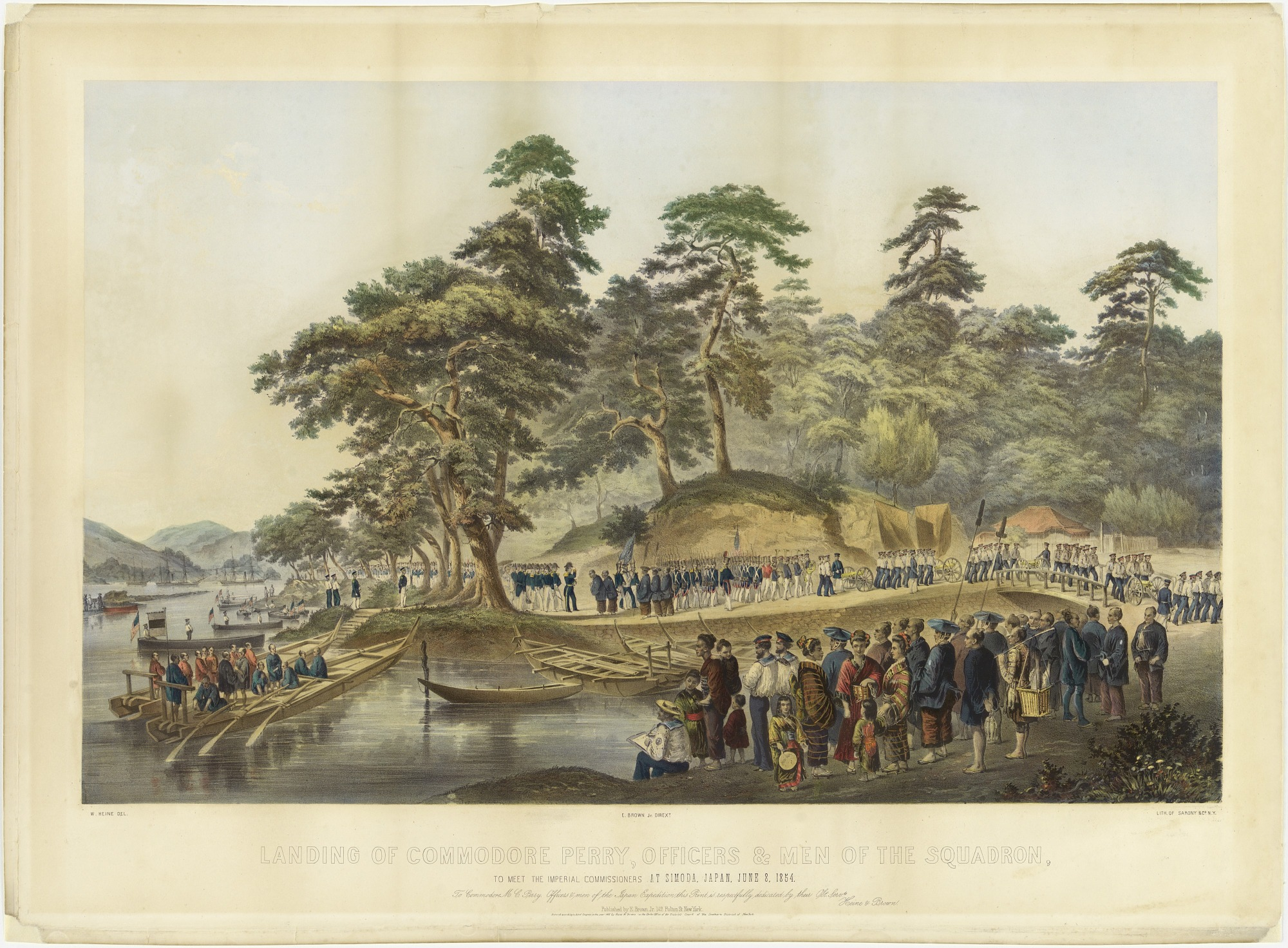 佩里上將與幕府代表在下田會面