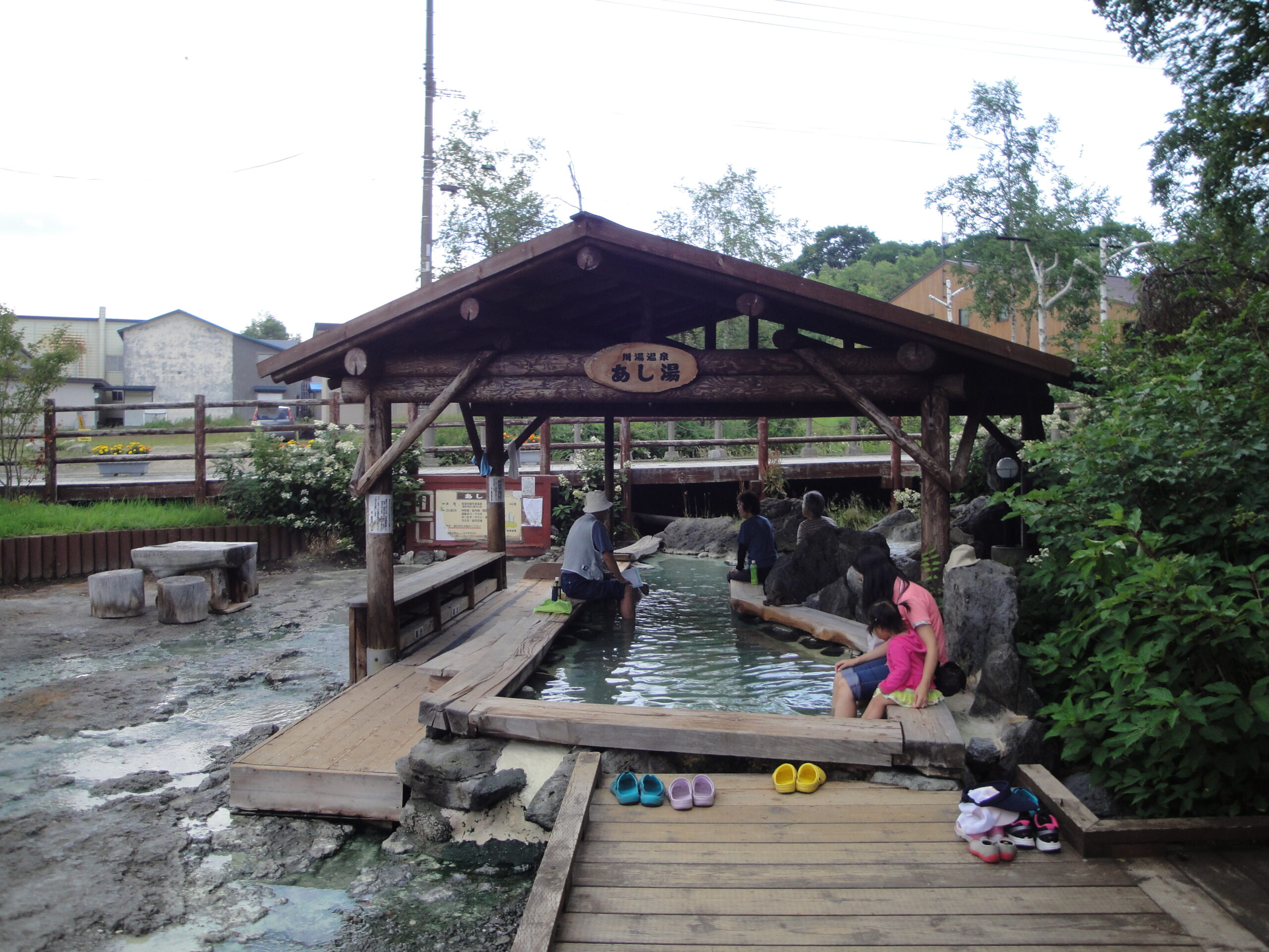 川湯溫泉足湯景色