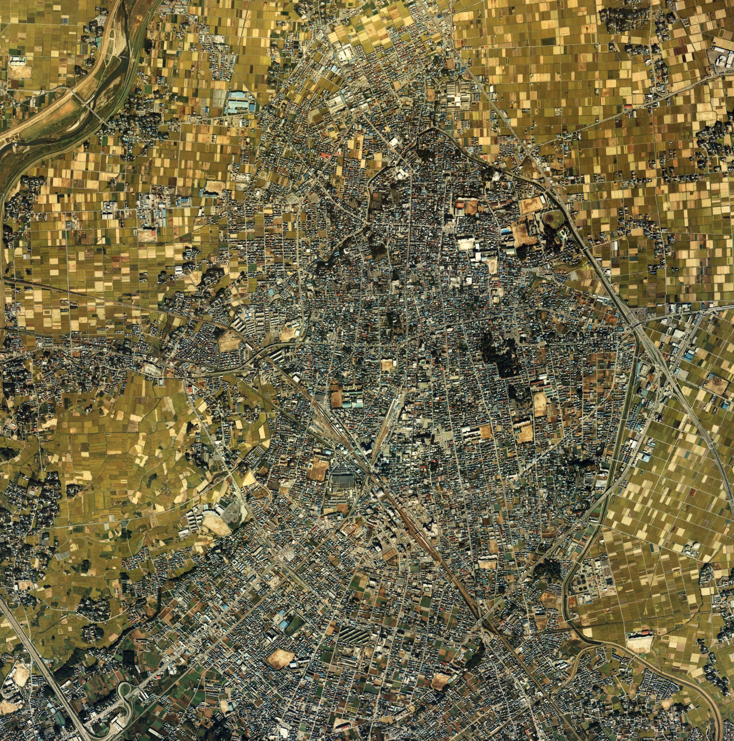 川越市中心區航拍照片