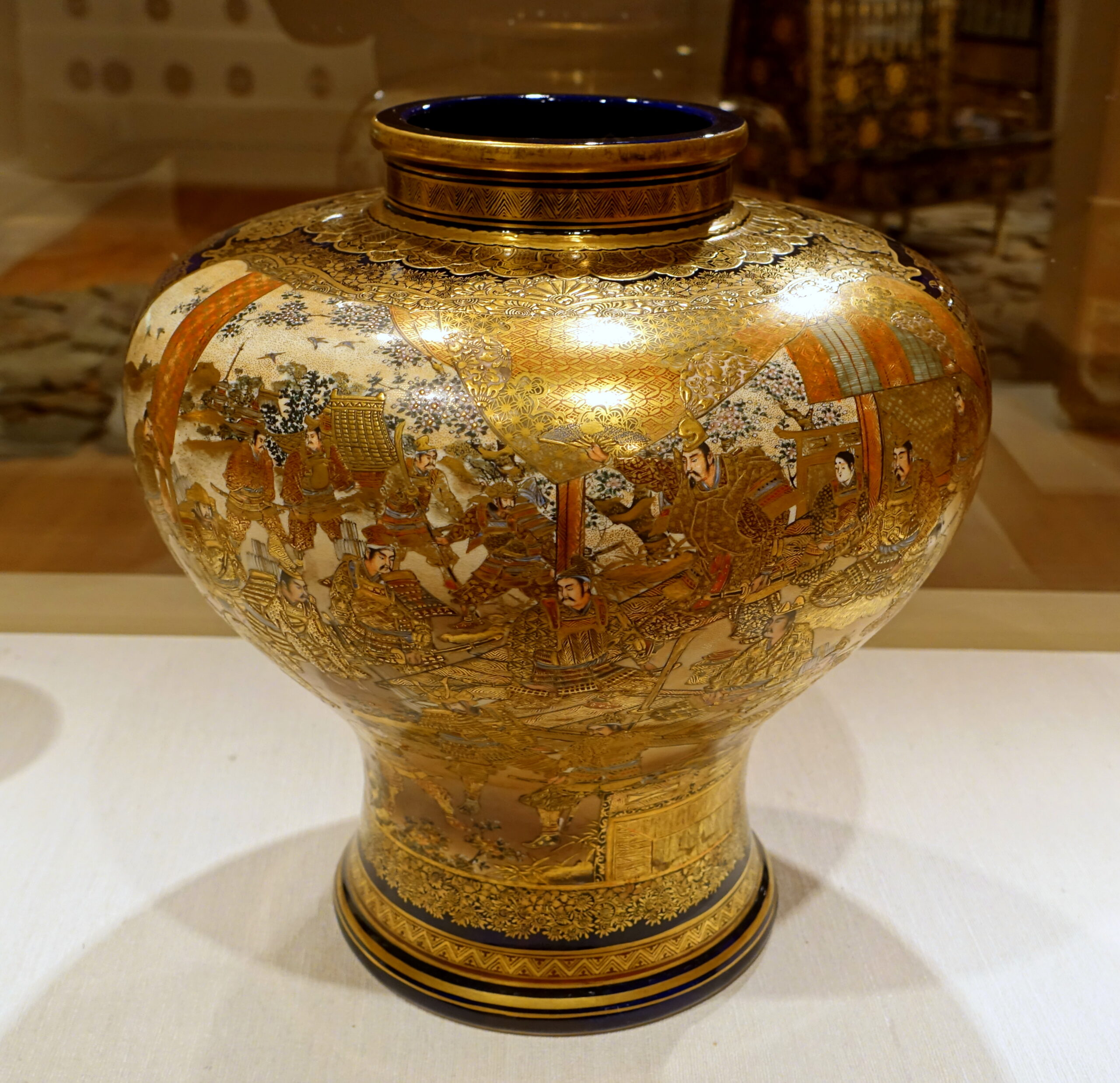 日本薩摩燒陶罐，近代京阪工作室製