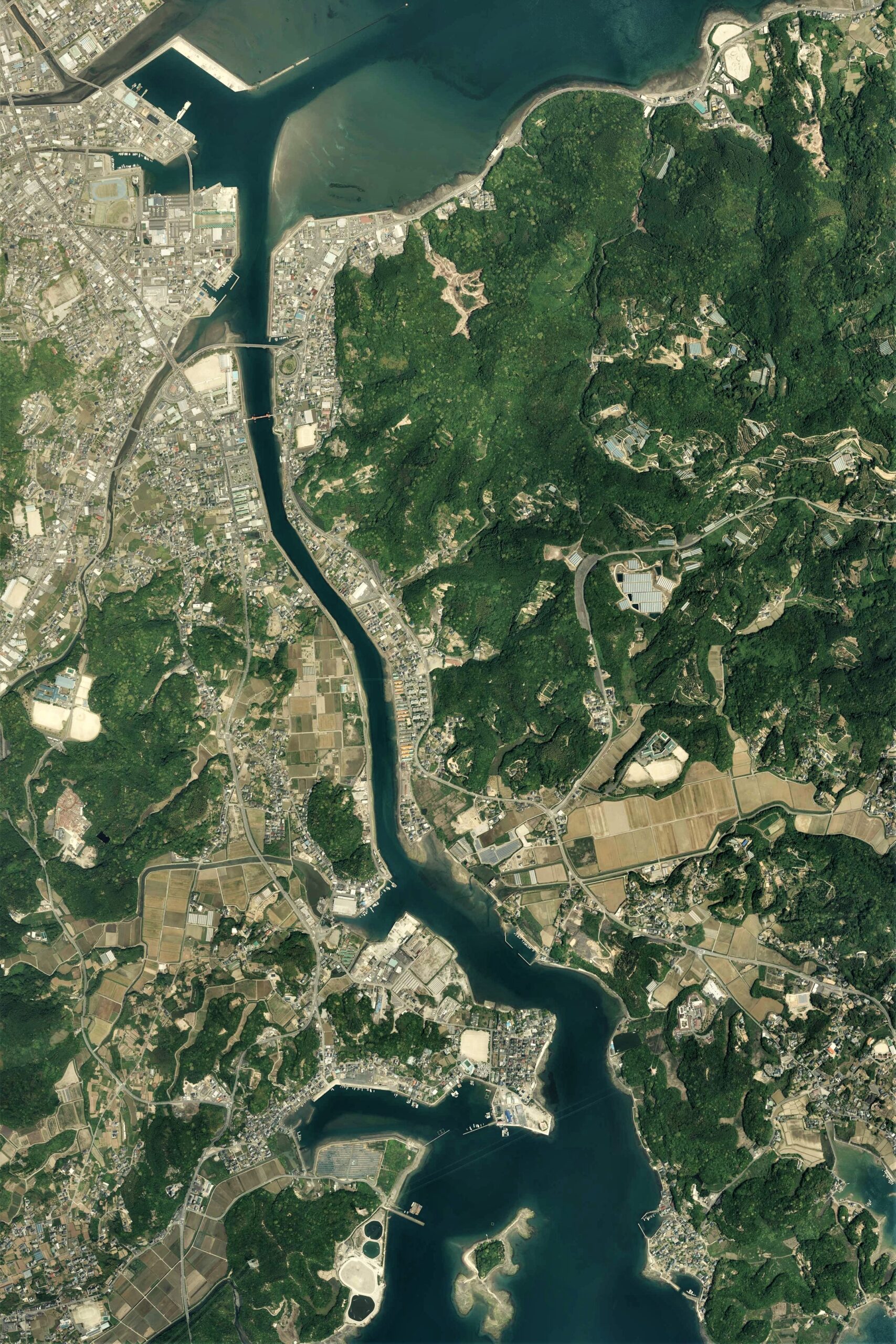 本渡海峽,天草熊本空中攝影