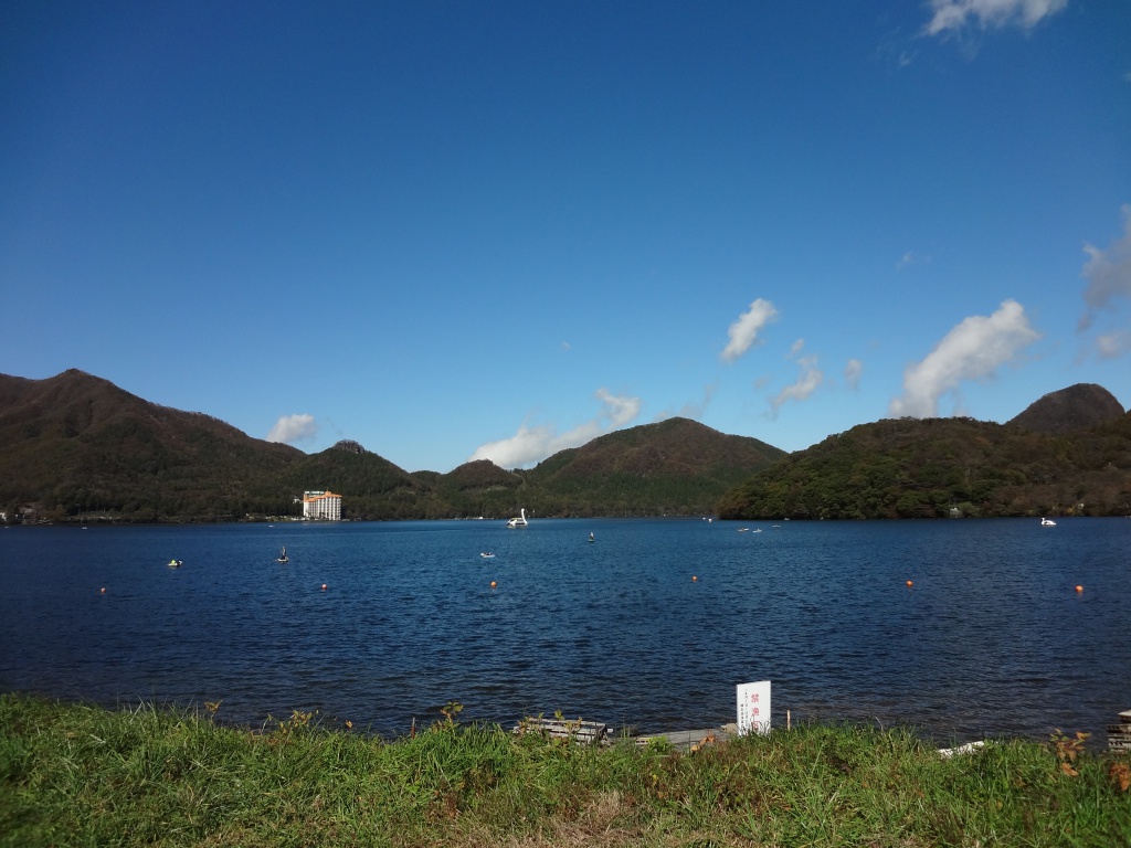 榛名湖秋季景色