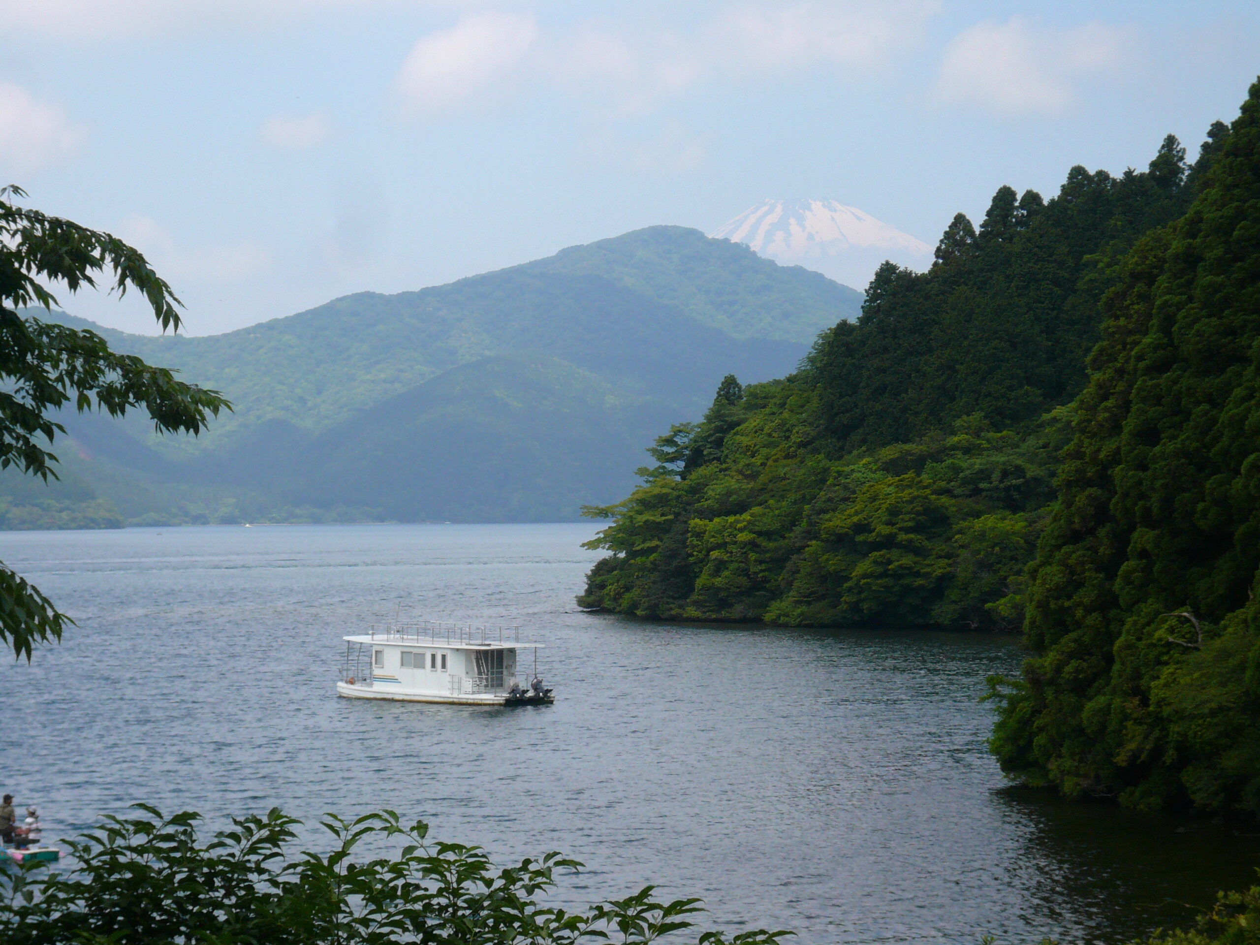 芦之湖與富士山全景