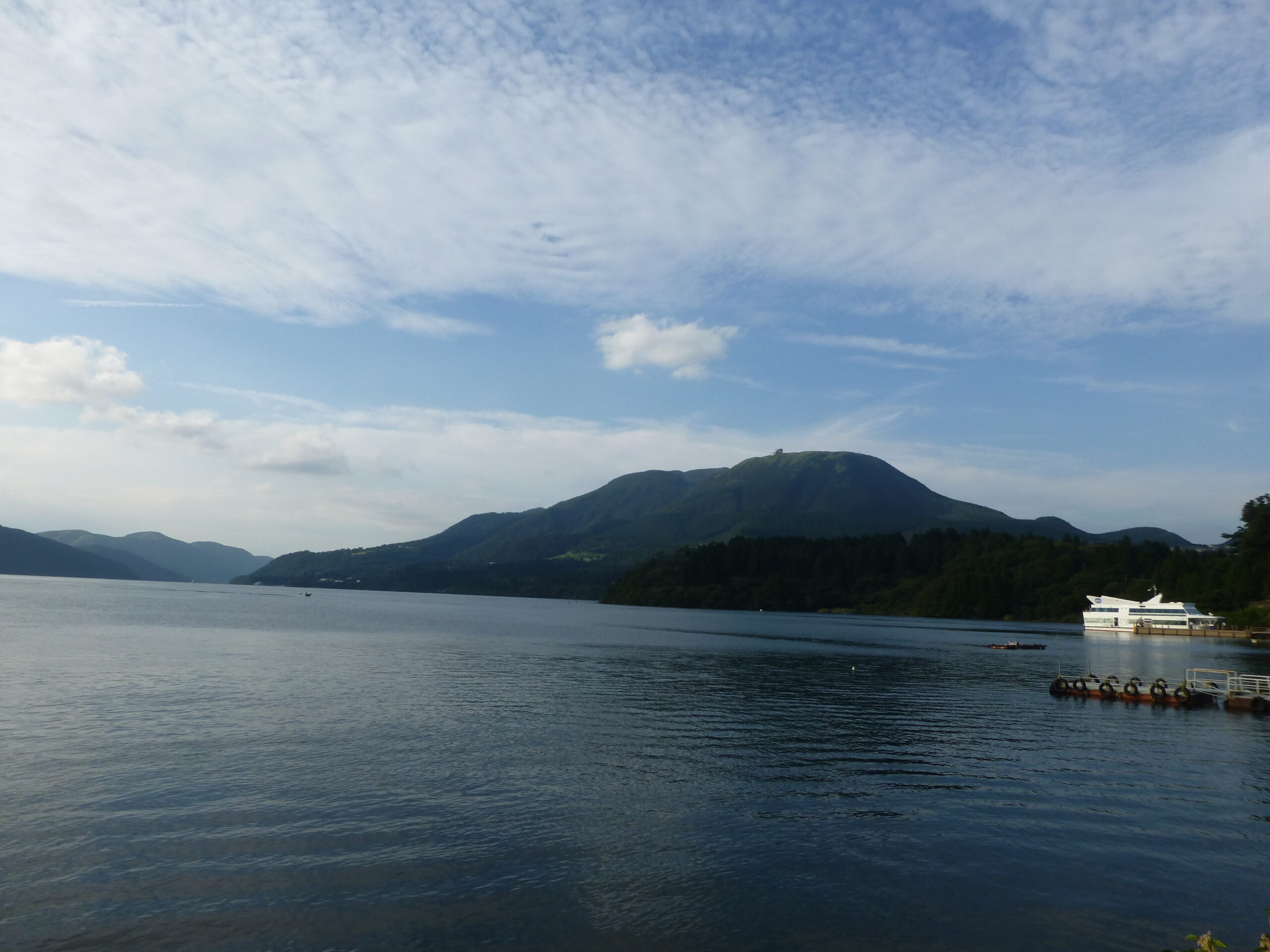 蘆之湖風景與遠方富士山
