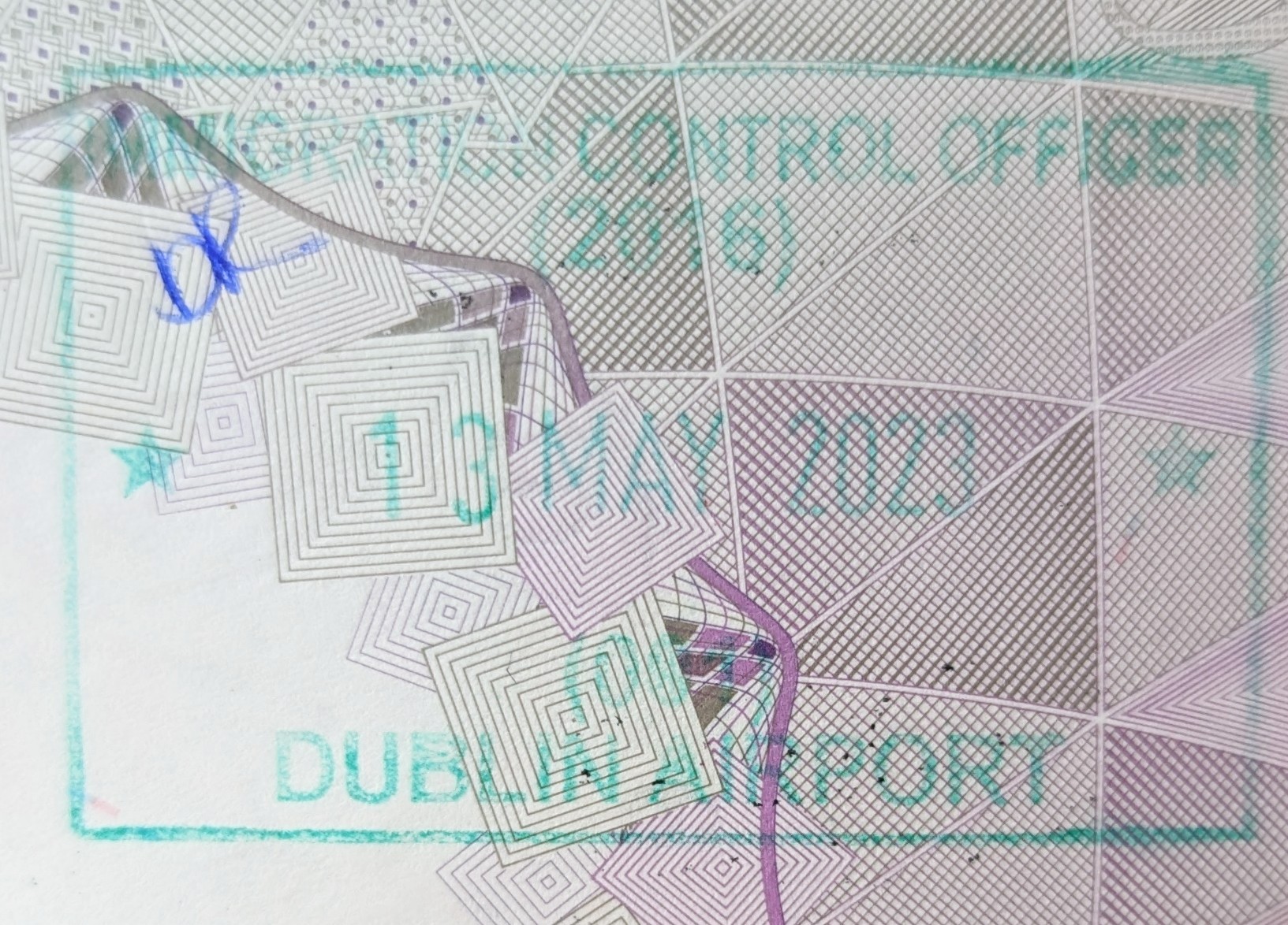 愛爾蘭護照入境章