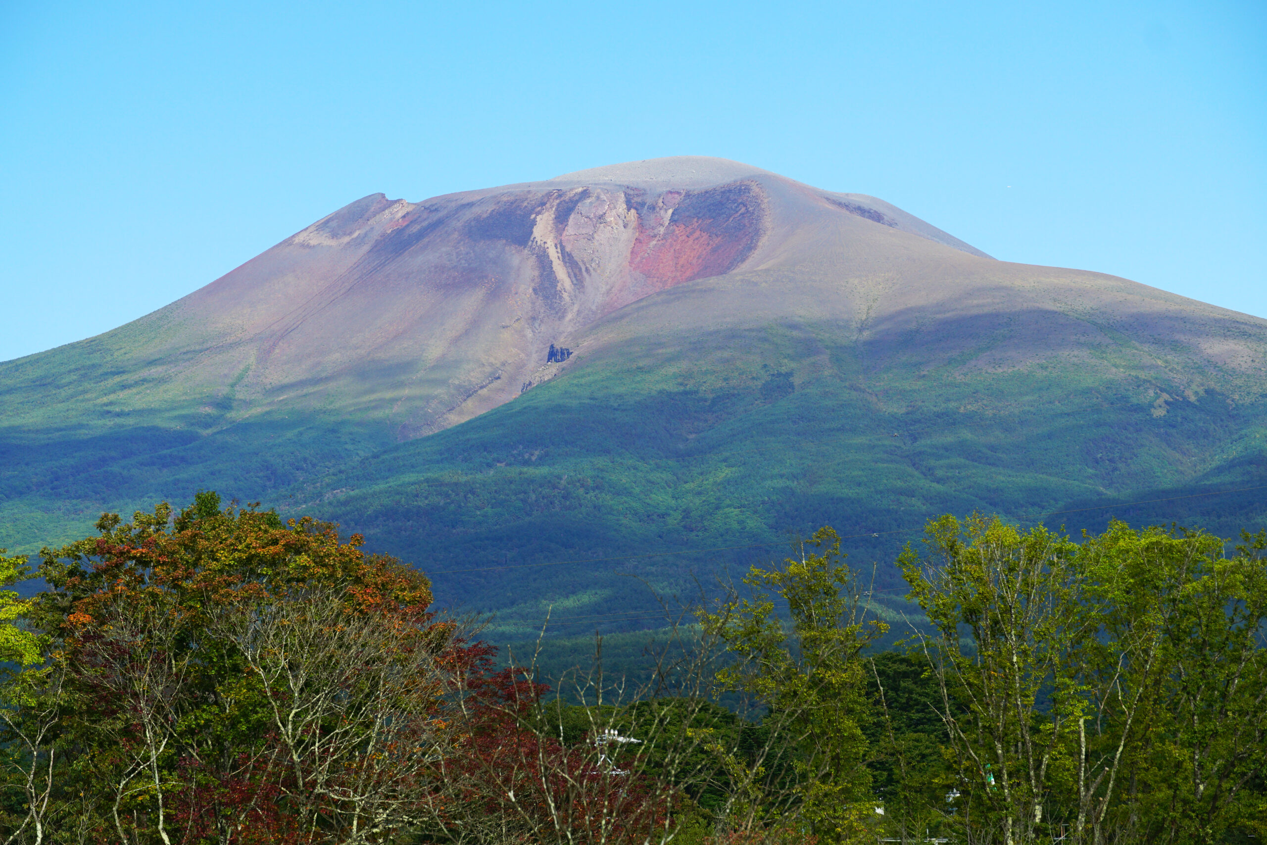 輕井澤眺望淺間山風景