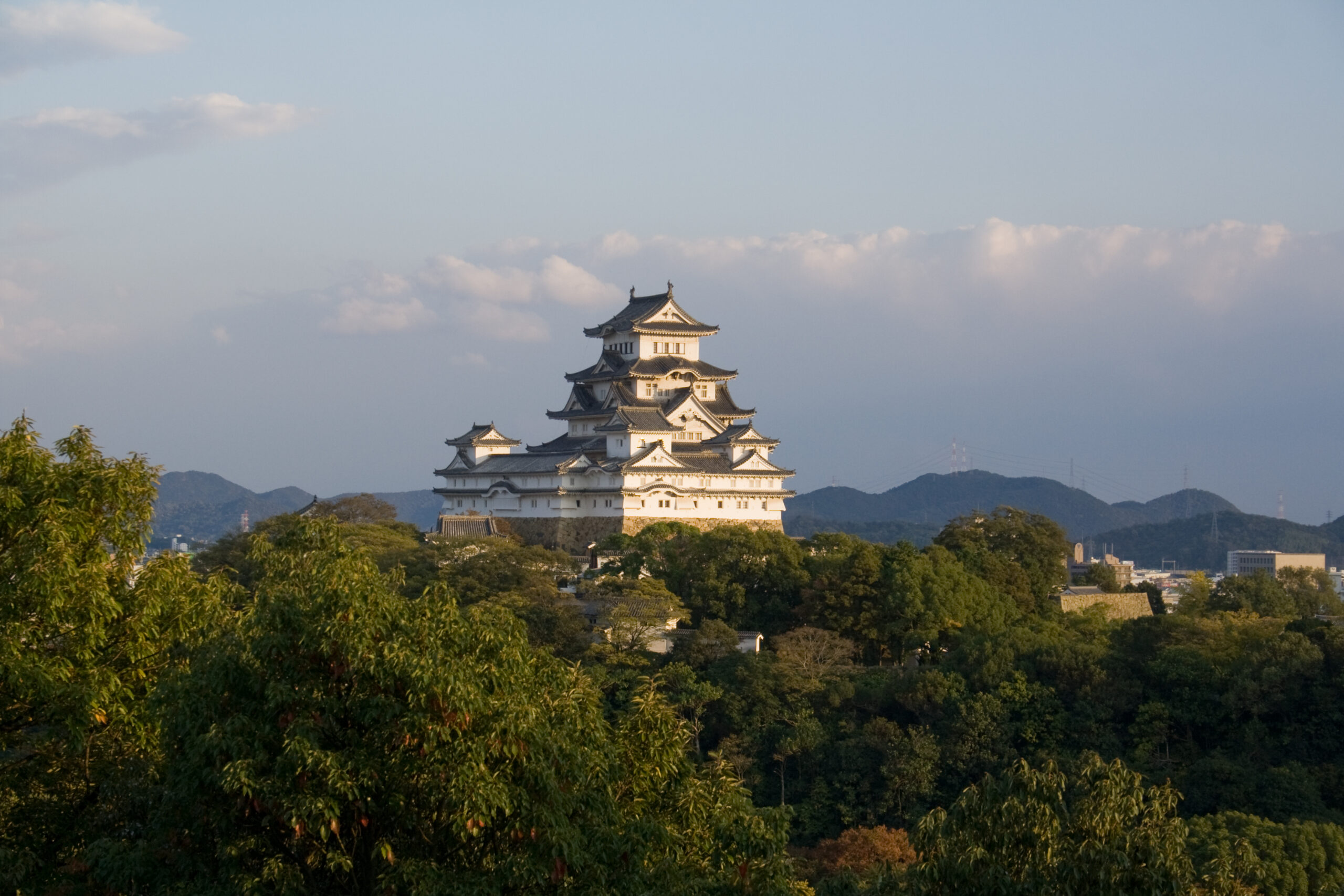 黃昏時分的姬路城