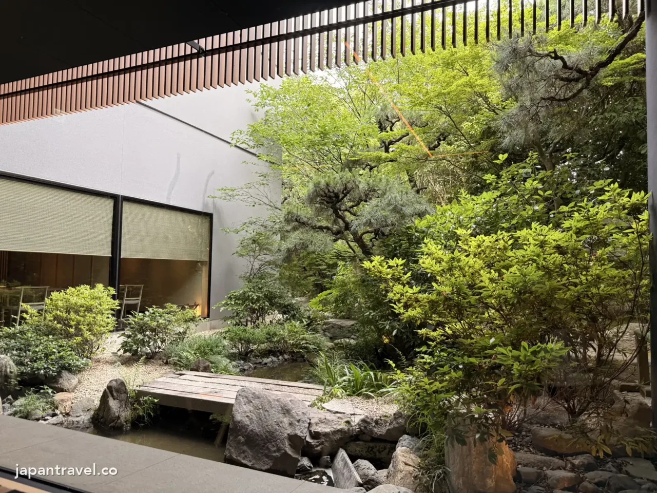 ふふ京都館內的中庭庭園
