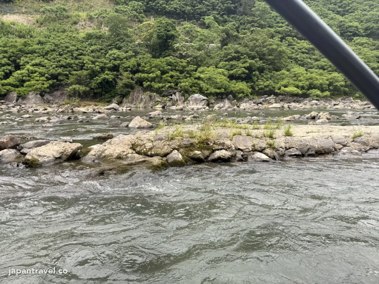 保津川遊船途中經過的急流