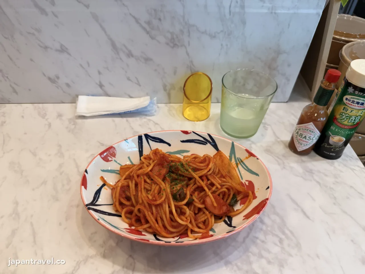 JR龜岡站附近小餐館的拿坡里意粉