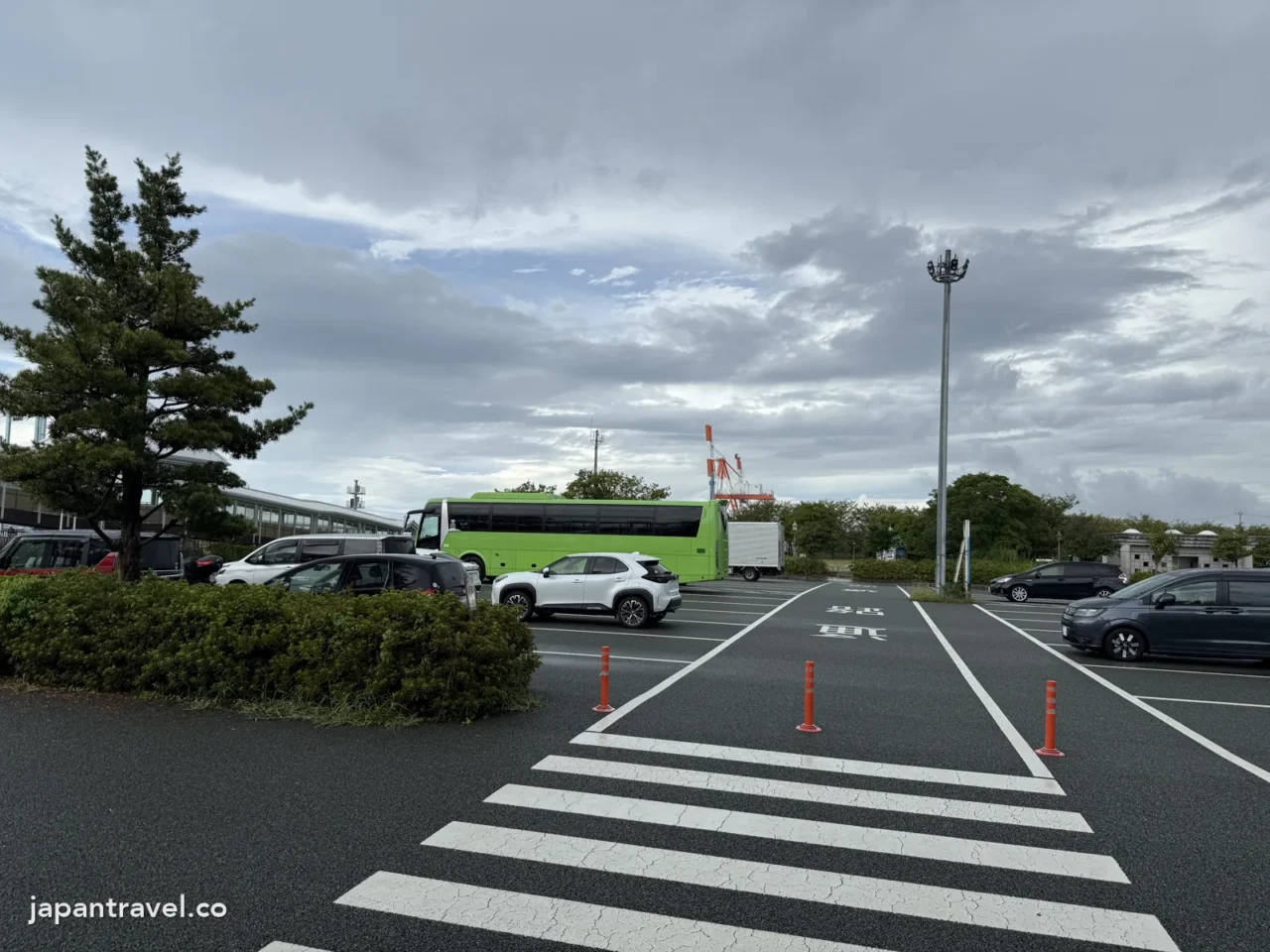熊本港渡輪碼頭的停車場