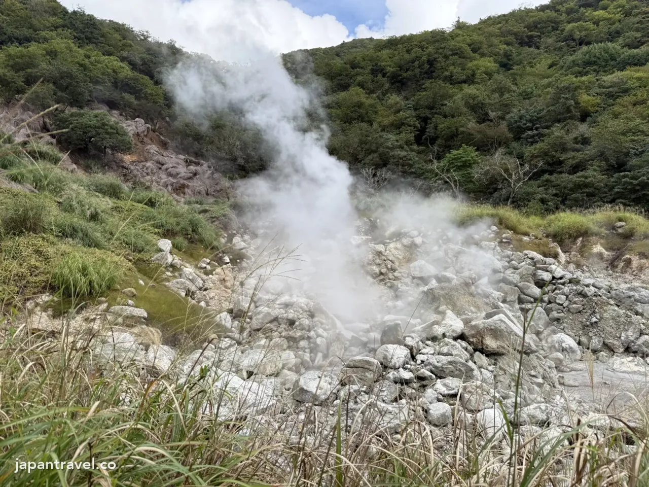 雲仙地獄的噴氣孔