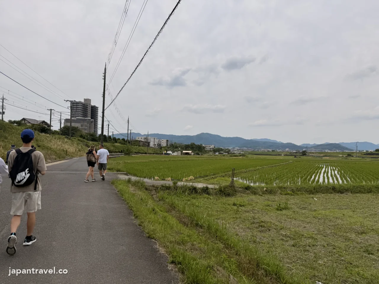 小火車龜岡站步行往JR馬堀站的田邊小路